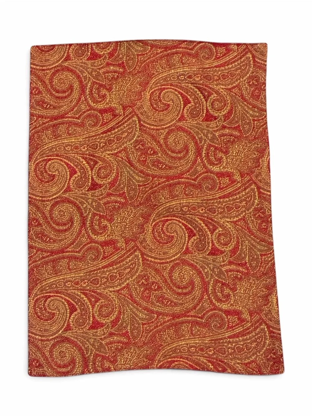 XOCHI Placemat Reversible Red Gold Paisley Woven Cotton Blend 13x19 Replacementt